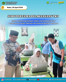 Kakan Kemenag Kampar Tinjau Pelaksanaan TKA (Tes Kemampuan Akademik) di MTsN 5 Kampar